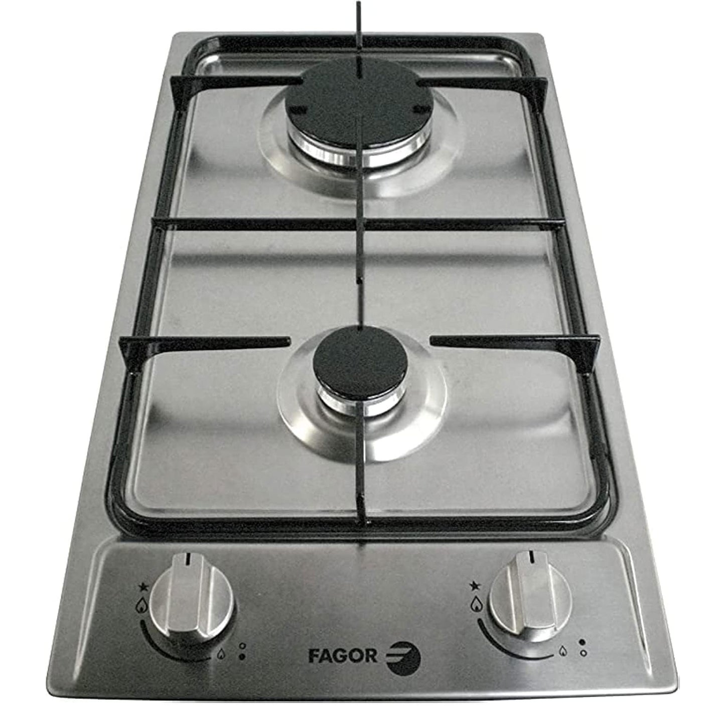 FAGOR Built-in Gas Hob 2 Burners Stainless Steel with Safety device, Auto electronic Ignition 5MF32GLSXA