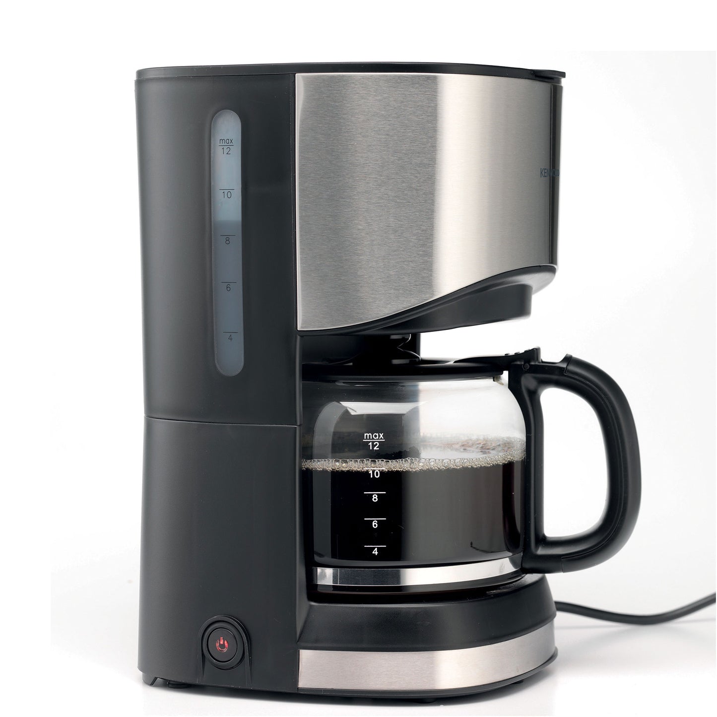 Kenwood Coffee Machine Up To 12 Cup Coffee Maker For Drip Coffee And Americano 900W 40 Min Auto Shut Off, REUSable Filter, Anti Drip Feature, Warming Plate And Easy To Clean Cmm10.000Bm Black/Silver