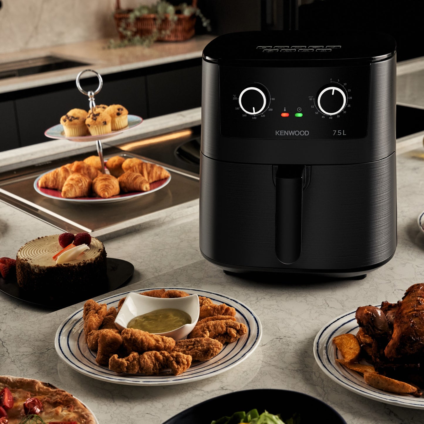 Kenwood HFP76 Series Digital Air Fryer – 7.5 L Capacity | 1650 W | Black (HFP76.000BK)