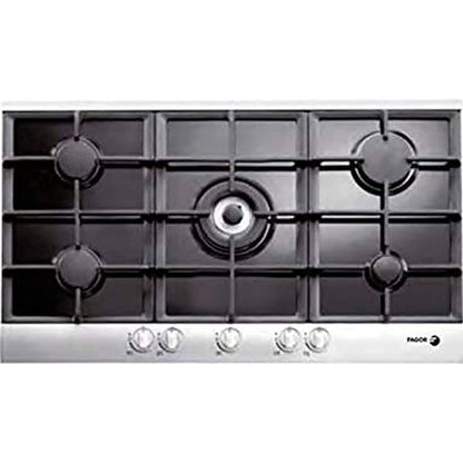 FAGOR Built-in Gas Hob ,4 Gas burners +1 wok burner with triple flame model 5CFI-95GLSTXA