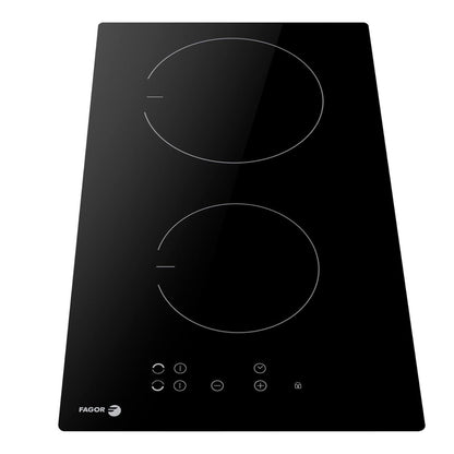 FAGOR Electric Ceramic Hob Cooktop, Built-in Hot Plate Black Glass Cooker Hob with Touch Control, Timer, Child Lock, 30 cm, Made in Poland, HC-306B