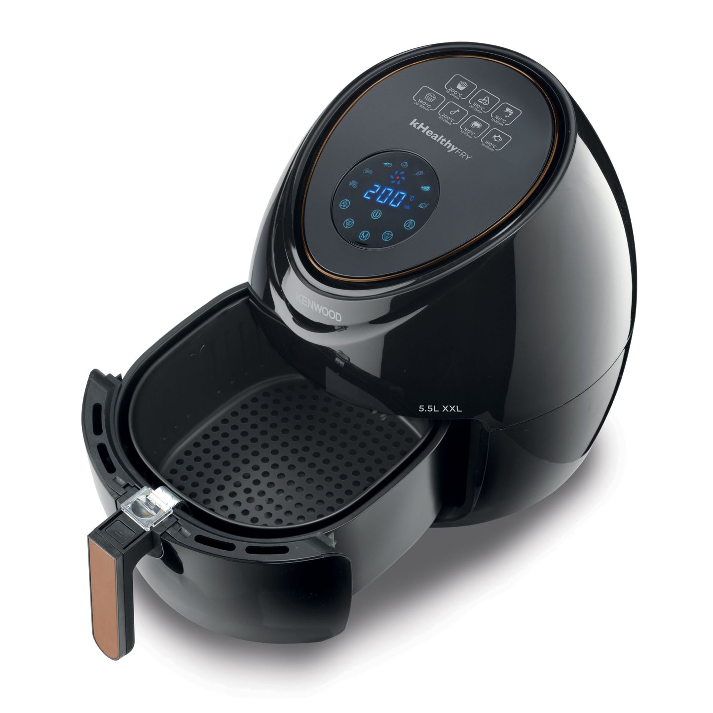 Kenwood HFP50 Series Digital Air Fryer 5.5 L | 1800 W Hot Air Circulation | Healthy Oil-Free Cooking | Available in Black & White