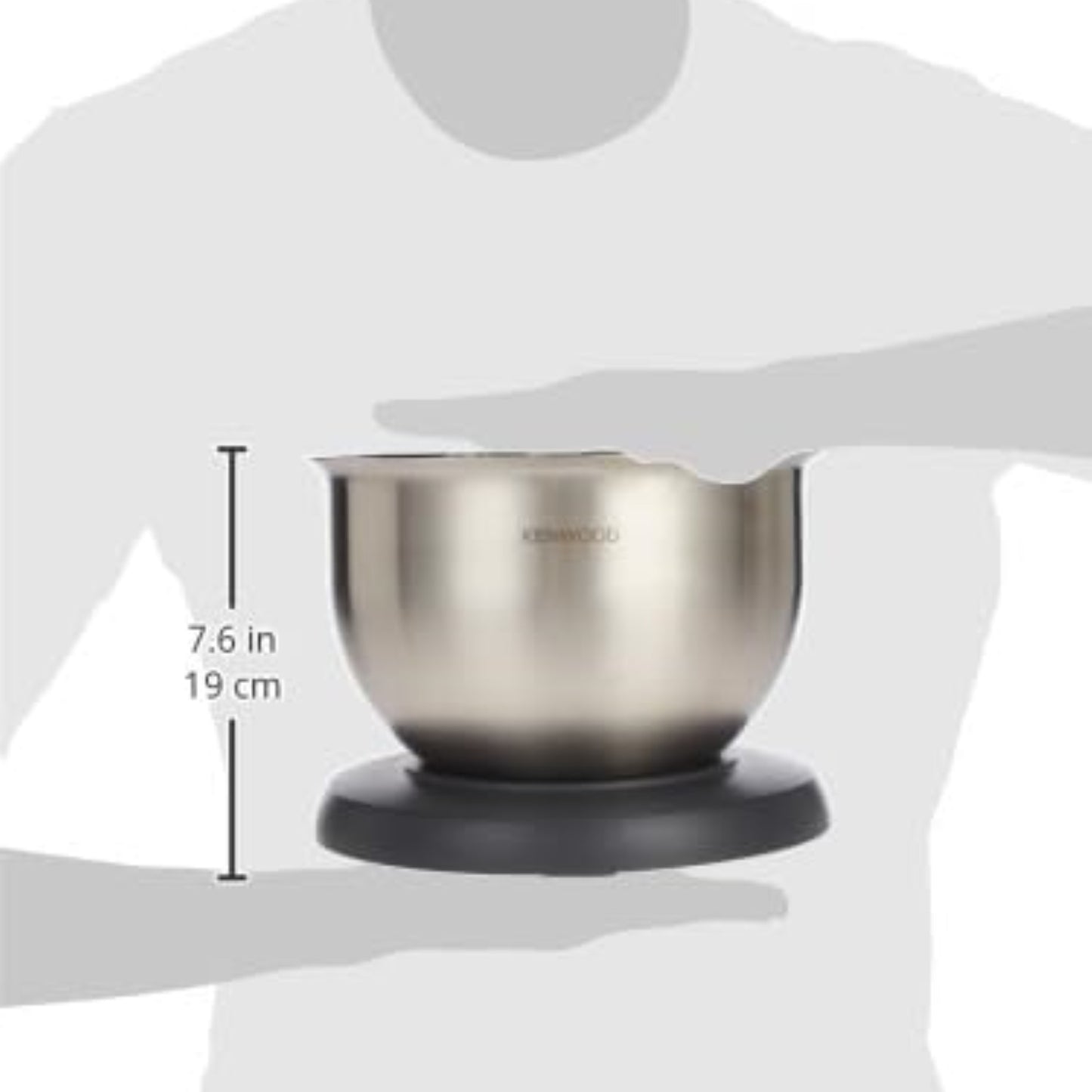 Kenwood KWSP210 – Stainless Steel Mixing Bowl with Base (21 cm) | Adjustable, Anti-Slip