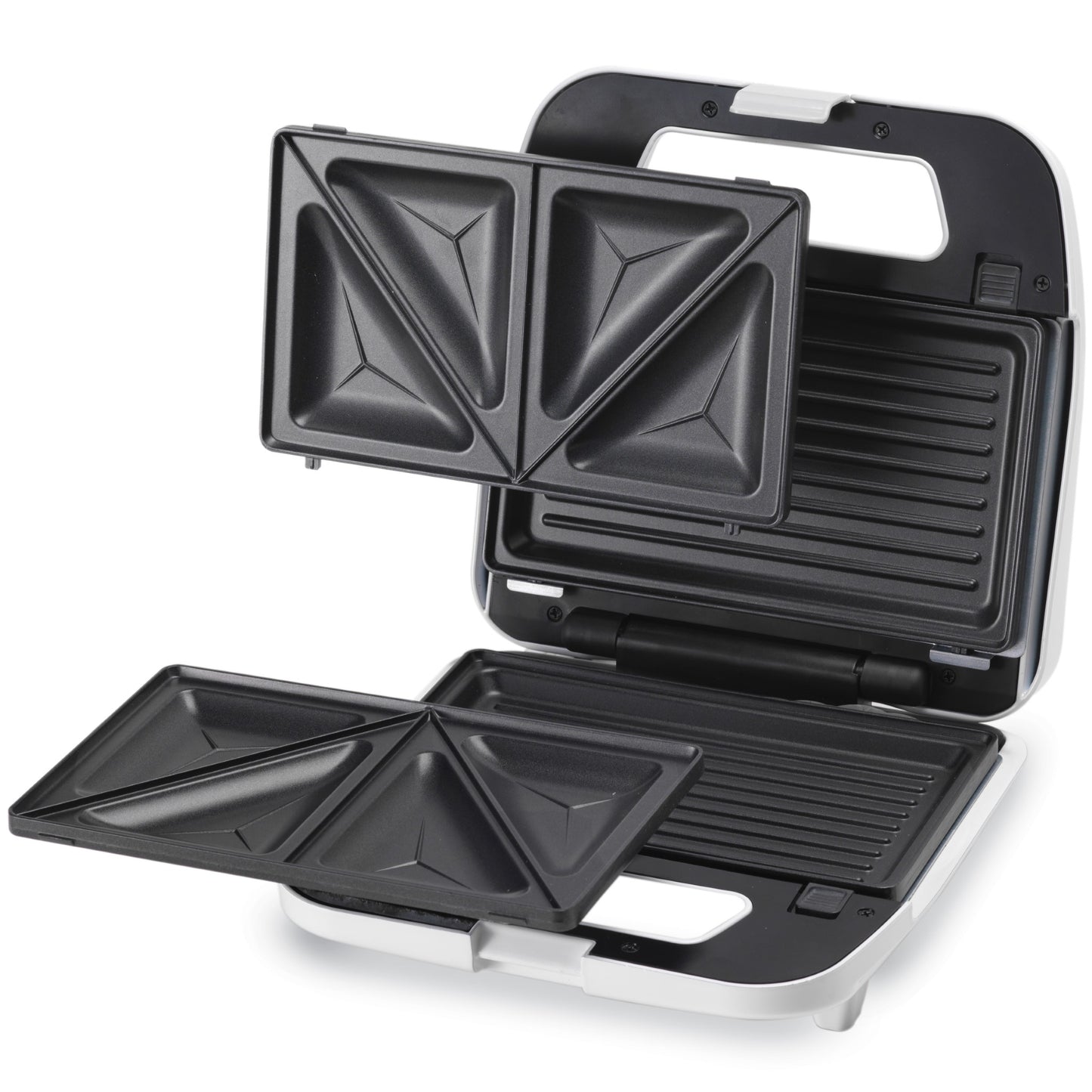 KENWOOD 2-in-1 Sandwich Maker & Grill with 2 Sets of Non Stick Multifunctional Plates for Grilling and Toasted Sandwiches SMP02.000WH White