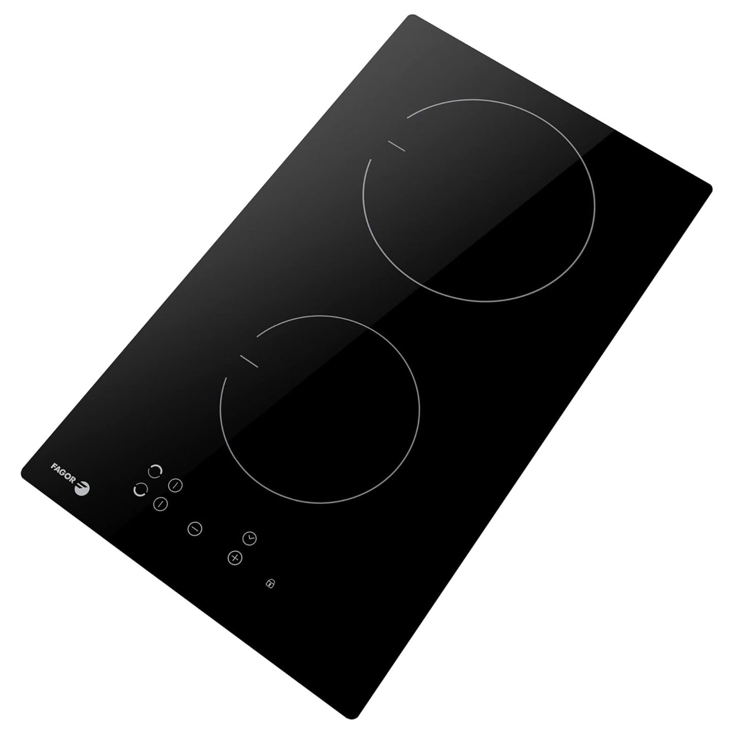 FAGOR Electric Ceramic Hob Cooktop, Built-in Hot Plate Black Glass Cooker Hob with Touch Control, Timer, Child Lock, 30 cm, Made in Poland, HC-306B