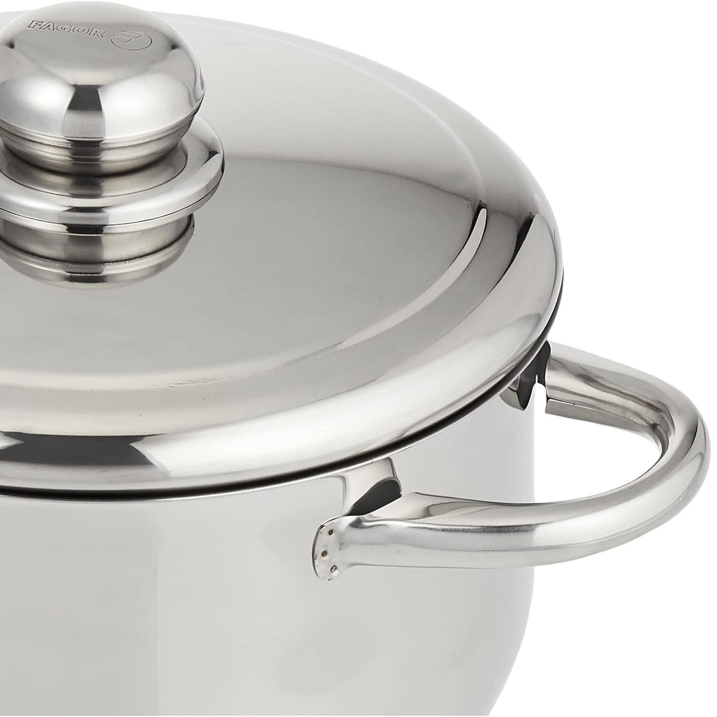 Fagor Stainless Steel 13-Piece Cookware Heavy Duty With Stainless Steel Handle,  Bat Silver 13 Pcs