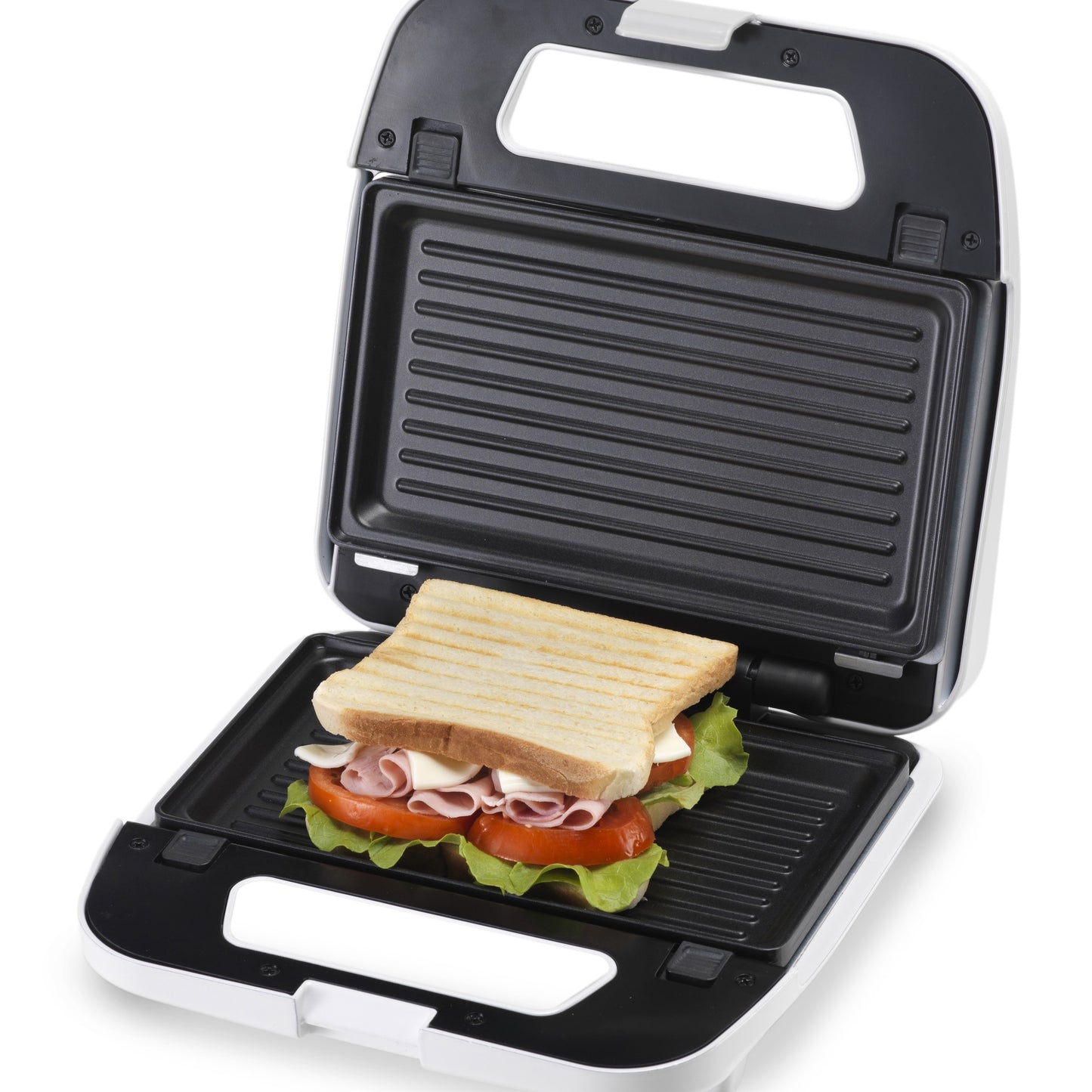 KENWOOD 2-in-1 Sandwich Maker & Grill with 2 Sets of Non Stick Multifunctional Plates for Grilling and Toasted Sandwiches SMP02.000WH White