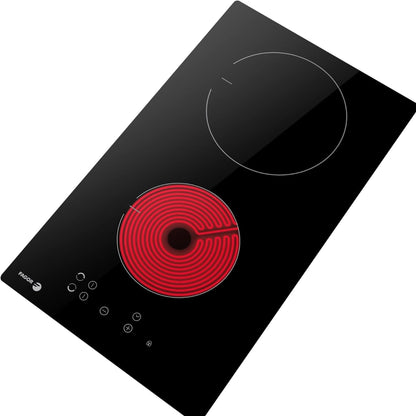 FAGOR Electric Ceramic Hob Cooktop, Built-in Hot Plate Black Glass Cooker Hob with Touch Control, Timer, Child Lock, 30 cm, Made in Poland, HC-306B