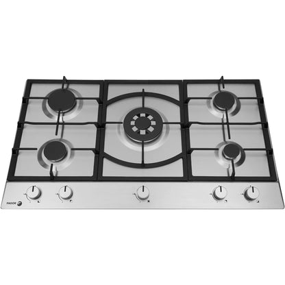 FAGOR Built-in Gas Cooktops, 5 Burners Stainless Steel Gas Hob 90X60 CM, Cast iron pan supports, HG-900RX Made in Poland
