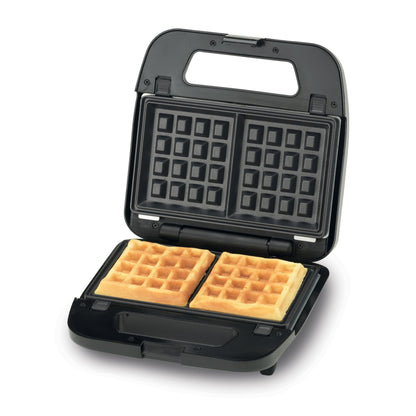 KENWOOD 3-in-1 Sandwich Maker, Waffle Maker & Grill with 3 Sets of Non Stick Multifunctional Plates for Grilling, Toasted Sandwiches and Waffles SMM02.000SI Silver/Black