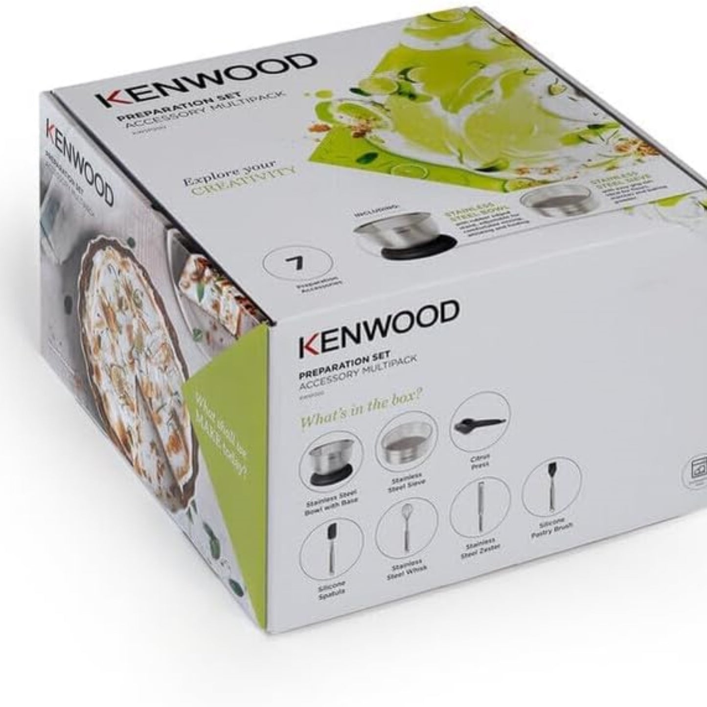 Kenwood KWSP200 – Cake Preparation Tools Kit (7-Piece) | Silicone & Stainless Steel Baking Set