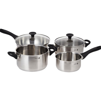 Fagor Premium Stainless Steel Cookware Set Stainless Steel 6-Piece Heavy Duty Cookware Silver 06 pcs
