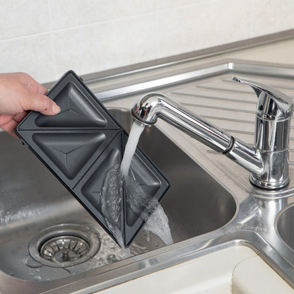 KENWOOD 4 Slots 2-in-1 Sandwich Maker & Grill (180° Open Flat for Using as a Griddle) with 2 Sets of Non Stick Multifunctional Plates for Grilling and Toasted Sandwiches SMP94.A0WH White