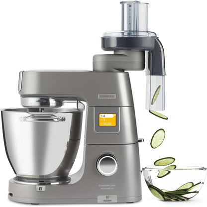 Kenwood AT340 – Food Slicer & Grater Attachment with 7 Stainless Steel Plates | For Chef & Chef XL Kitchen Machines