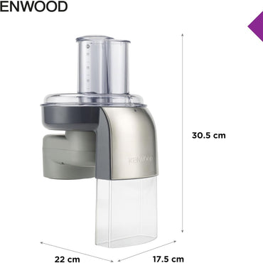 Kenwood AT340 – Food Slicer & Grater Attachment with 7 Stainless Steel Plates | For Chef & Chef XL Kitchen Machines