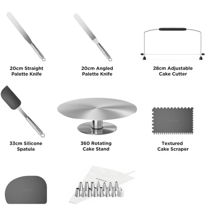Kenwood Cake Decorating Scrapers KWSD110 – 2-Piece Cake Decorating Scraper Set | Smooth & Textured Icing Finish