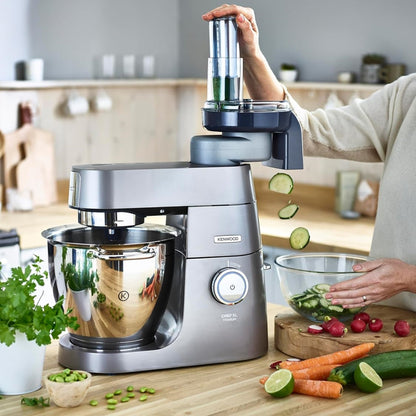 Kenwood AT340 – Food Slicer & Grater Attachment with 7 Stainless Steel Plates | For Chef & Chef XL Kitchen Machines