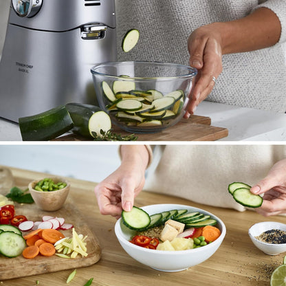 Kenwood AT340 – Food Slicer & Grater Attachment with 7 Stainless Steel Plates | For Chef & Chef XL Kitchen Machines