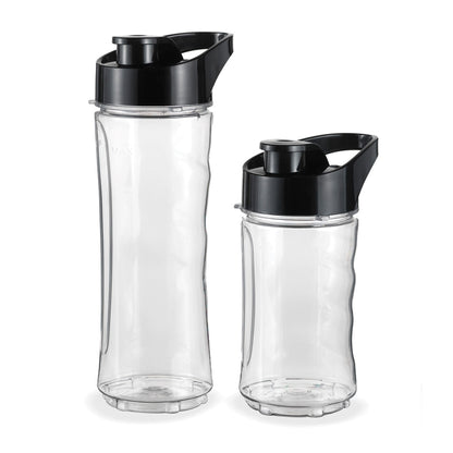 KENWOOD Personal Blender 350W Smoothie Blender/Smoothie Maker with 570ml & 400ml Tritan Smoothie2Go Bottle and Lid, Ice Crush Function BLM05.A0BK Black/Silver