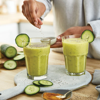 Kenwood Glass Blender 1000W Power Blender Smoothie Blender/Smoothie Maker 1.5L with Grinder Mill, Chopper Mill, Ice Crush Function BLM45.720SS Black/Silver