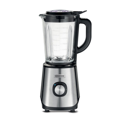 KENWOOD Glass Blender 1000W Power Blender Smoothie Blender/Smoothie Maker 1.5L with 2 Grinder Mills, Chopper Mill, Ice Crush Function BLM45.880SS Black/Silver