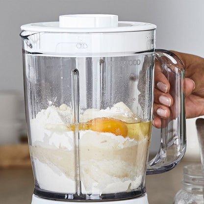 KENWOOD Blender 350W Smoothie Blender/Smoothie Maker Blend-Xtract™ (Effortless and Efficient Blending for Nutritious Blends) 1L with Multi Mill (Grinder/Chopper), Smoothie2Go Bottle BLP31.D0WG White