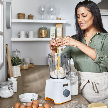 KENWOOD Blender 350W Smoothie Blender/Smoothie Maker Blend-Xtract™ (Effortless and Efficient Blending for Nutritious Blends) 1L with Multi Mill (Grinder/Chopper), Smoothie2Go Bottle BLP31.D0WG White