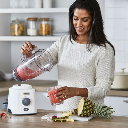 Kenwood Blender 650W Smoothie Blender/Smoothie Maker Blend-X Fresh 1.5L With Extra Blender Jar, Grinder Mill, Grater Mill, Ice Crush Function Blp41.H0Wh White