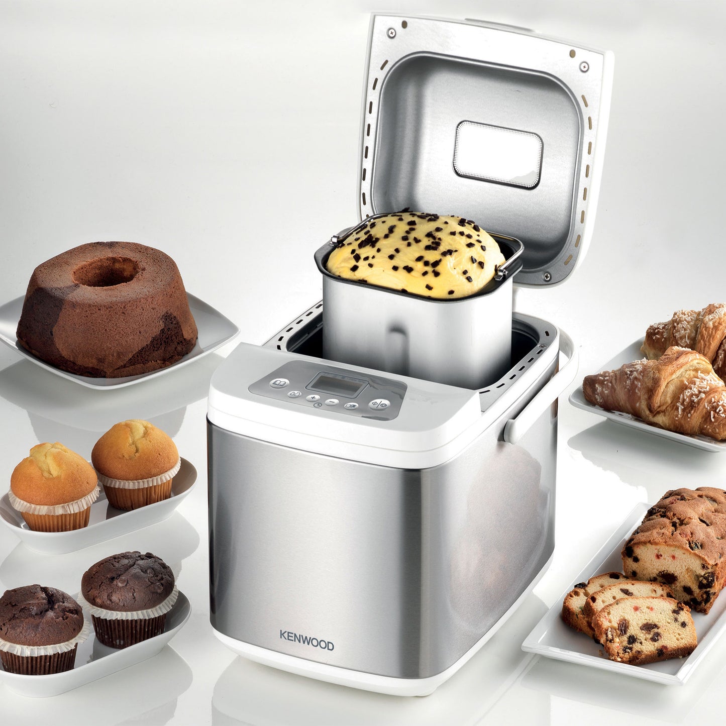 Kenwood Bread Maker 19-in-1 Multifunctional Automatic Fresh Bread Making Machine with Digital Timer, 19 Different Programs BMM13.000WH White/Silver