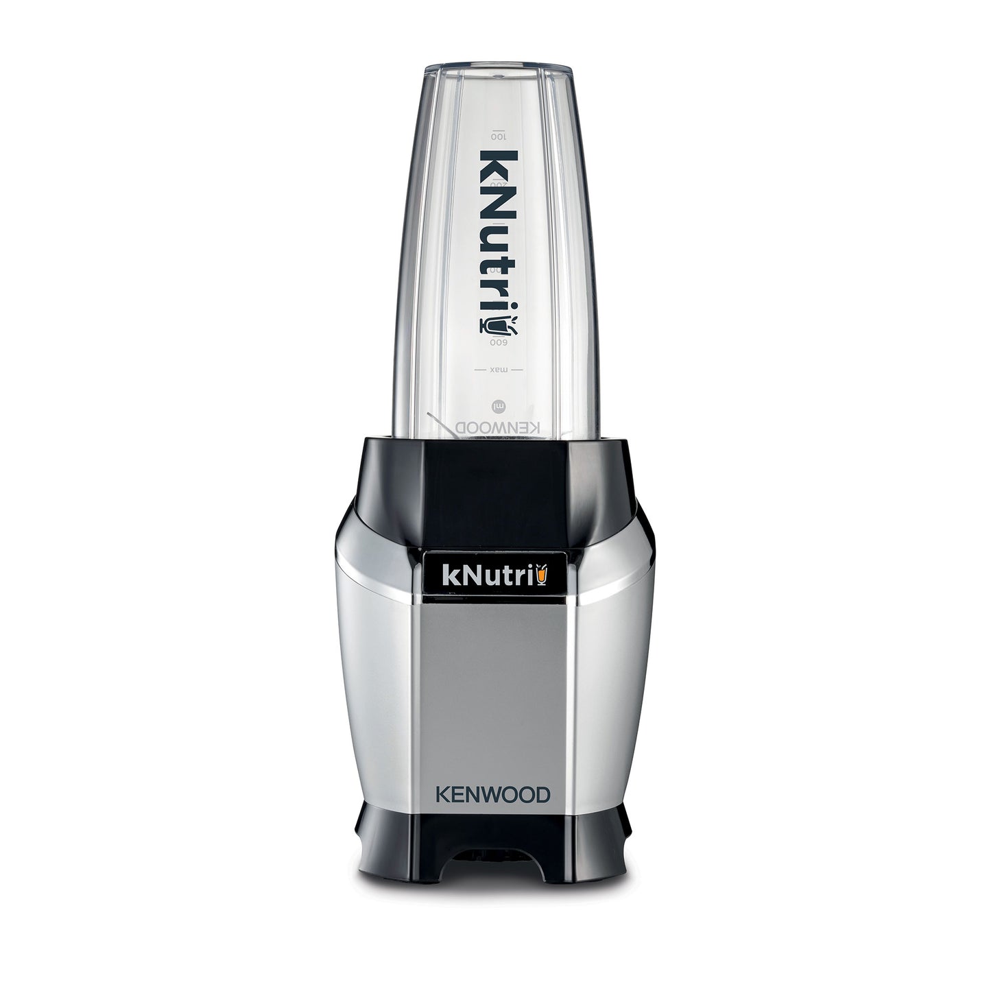 KENWOOD Personal Blender 600W Smoothie Blender/Smoothie Maker 600W with 2 x 700ml & 600ml Tritan Smoothie2Go Bottle and Lid, Ice Crush Function BSP70.560SI Black/Silver