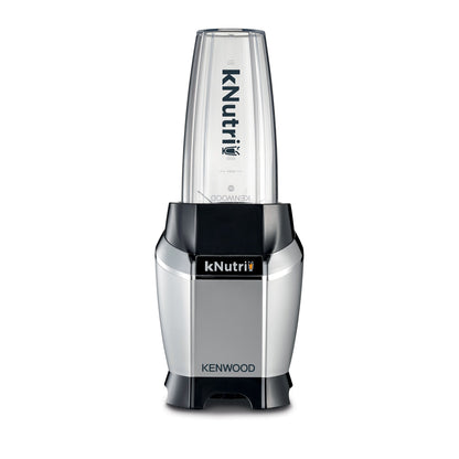 KENWOOD Personal Blender 600W Smoothie Blender/Smoothie Maker 600W with 2 x 700ml & 600ml Tritan Smoothie2Go Bottle and Lid, Ice Crush Function BSP70.560SI Black/Silver