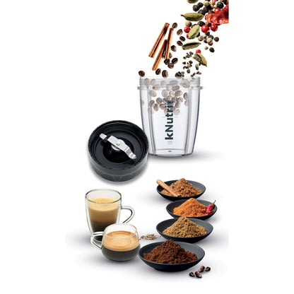 KENWOOD Personal Blender 600W Smoothie Blender/Smoothie Maker 600W with 2 x 700ml & 600ml Tritan Smoothie2Go Bottle and Lid, Ice Crush Function BSP70.560SI Black/Silver