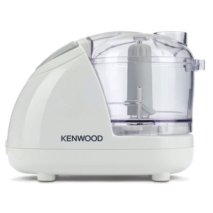 KENWOOD Chopper 300W Electric Food Chopper with 350ml Bowl, Dual Speed, Stainless Steel Blade, New ‘Mayonnaise’ Oil Drip Lid, Compact Design, Rubber Feet, Safety Bowl Interlock CH180A White