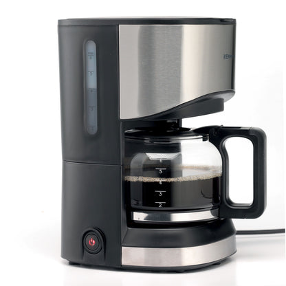 KENWOOD Coffee Machine Up To 6 Cup Coffee Maker for Drip Coffee and Americano 550W 40 Min Auto Shut Off, Reusable Filter, Anti Drip Feature, Warming Plate and Easy to Clean CMM05.000BM Black/Silver