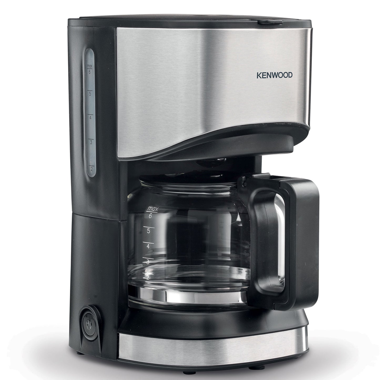 KENWOOD Coffee Machine Up To 6 Cup Coffee Maker for Drip Coffee and Americano 550W 40 Min Auto Shut Off, Reusable Filter, Anti Drip Feature, Warming Plate and Easy to Clean CMM05.000BM Black/Silver