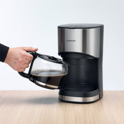 Kenwood Coffee Machine Up To 12 Cup Coffee Maker For Drip Coffee And Americano 900W 40 Min Auto Shut Off, REUSable Filter, Anti Drip Feature, Warming Plate And Easy To Clean Cmm10.000Bm Black/Silver