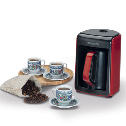 Kenwood Turkish Coffee Maker Up To 5 Cups Turkish Coffee Machine For Slowly Brewed Delicious Turkish Coffee 535W Ctp10.000Br Black/Red