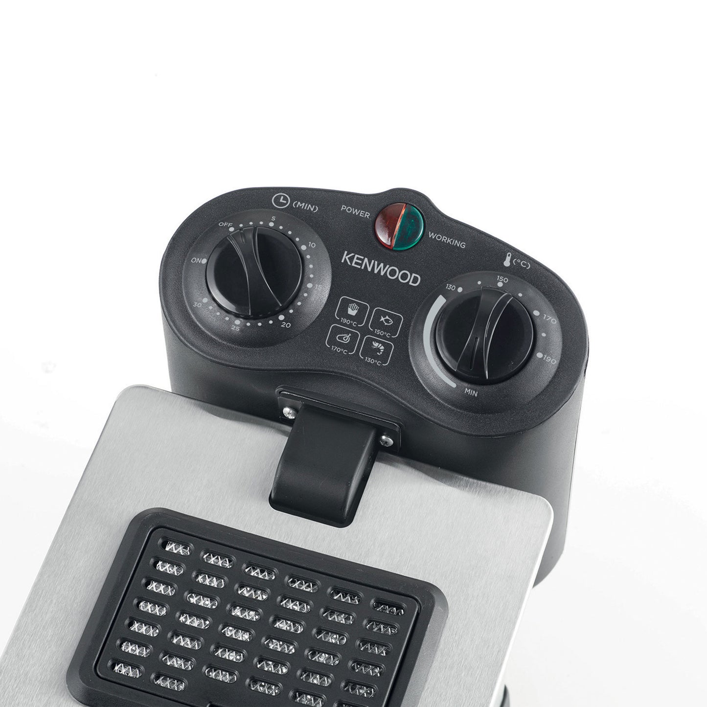 KENWOOD Deep Fryer 3L 2000W with View Window and Stainless Steel Lid for Home, Kitchen and Restaurants DFM50 Silver/Black