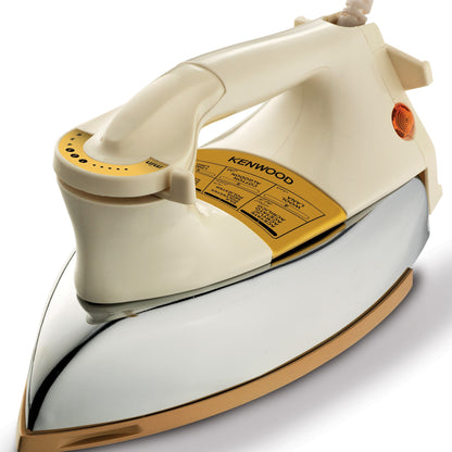 Kenwood Dry Iron Heavy Weight Iron 1200W With Ceramic Soleplate Dim40.000Go Gold, White/Gold