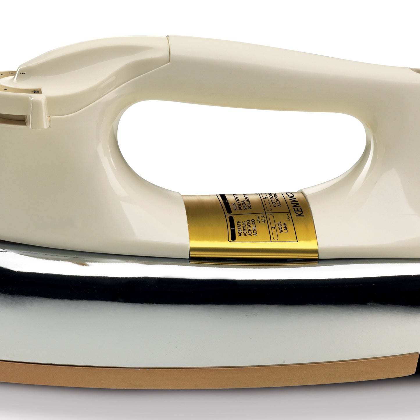 Kenwood Dry Iron Heavy Weight Iron 1200W With Ceramic Soleplate Dim40.000Go Gold, White/Gold