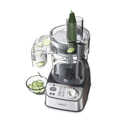 Kenwood Food Processor 1000W With Blender, Grinder Mill, Dual Metal Whisk, Dough Maker, Citrus Juicer, Express Serve/Salad Kitchen Scale/Weighing Tray FDM71.690SS Silver