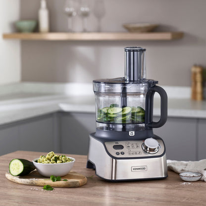 Kenwood Food Processor 1000W With Glass Blender, Glass Mill, Juicer Extractror, Dual Metal Whisk, Dough Maker, Citrus Juicer, Express Serve/Salad Maker, Kitchen Scale/Weighing Tray Fdm71.980Ss Silver