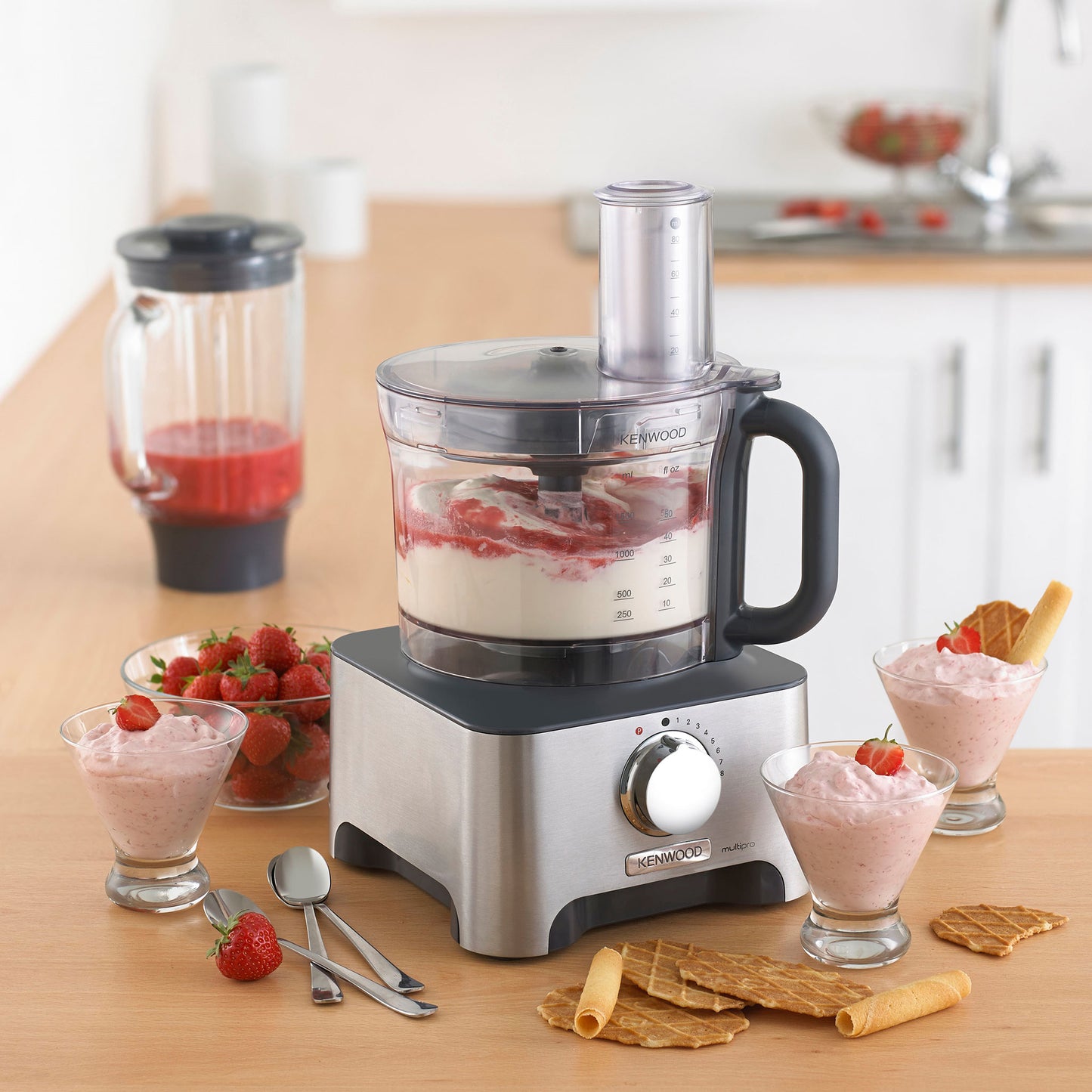Kenwood FDM788 MultiPro Food Processor – 1,000 W | 3 L Bowl + 1.5 L ThermoResist™ Blender | Silver Finish