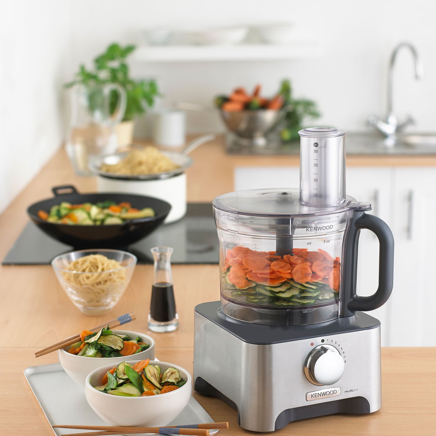 Kenwood FDM788 MultiPro Food Processor – 1,000 W | 3 L Bowl + 1.5 L ThermoResist™ Blender | Silver Finish