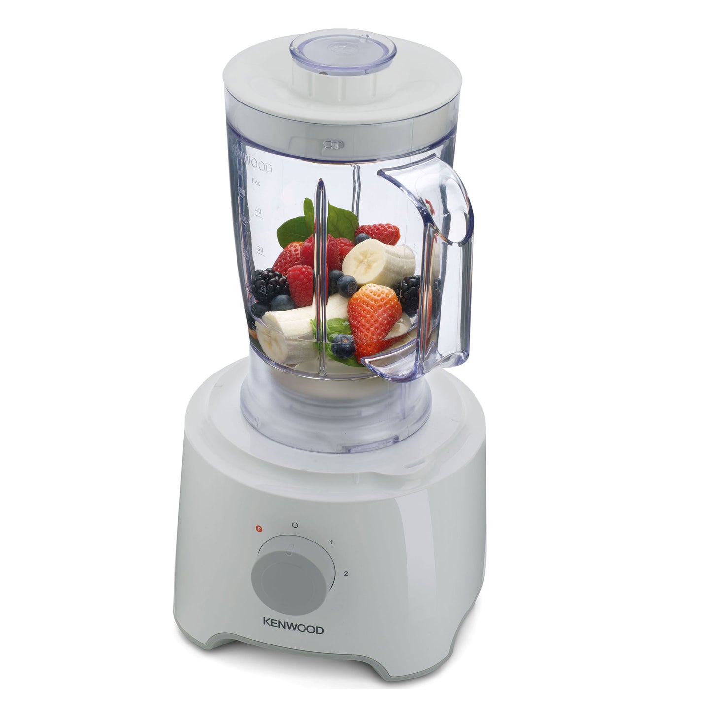 Kenwood Food Processor 800W Multi-Functional With Reversible Stainless Steel Disk, Blender, Whisk Fdp301Wh White