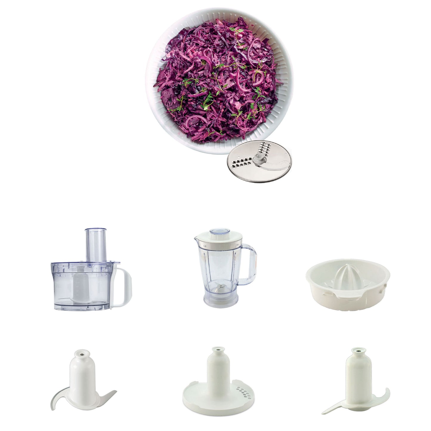 Kenwood FDP303WH MultiPro Compact Food Processor – 800 W | 2.1 L Bowl + 1.2 L Blender | White