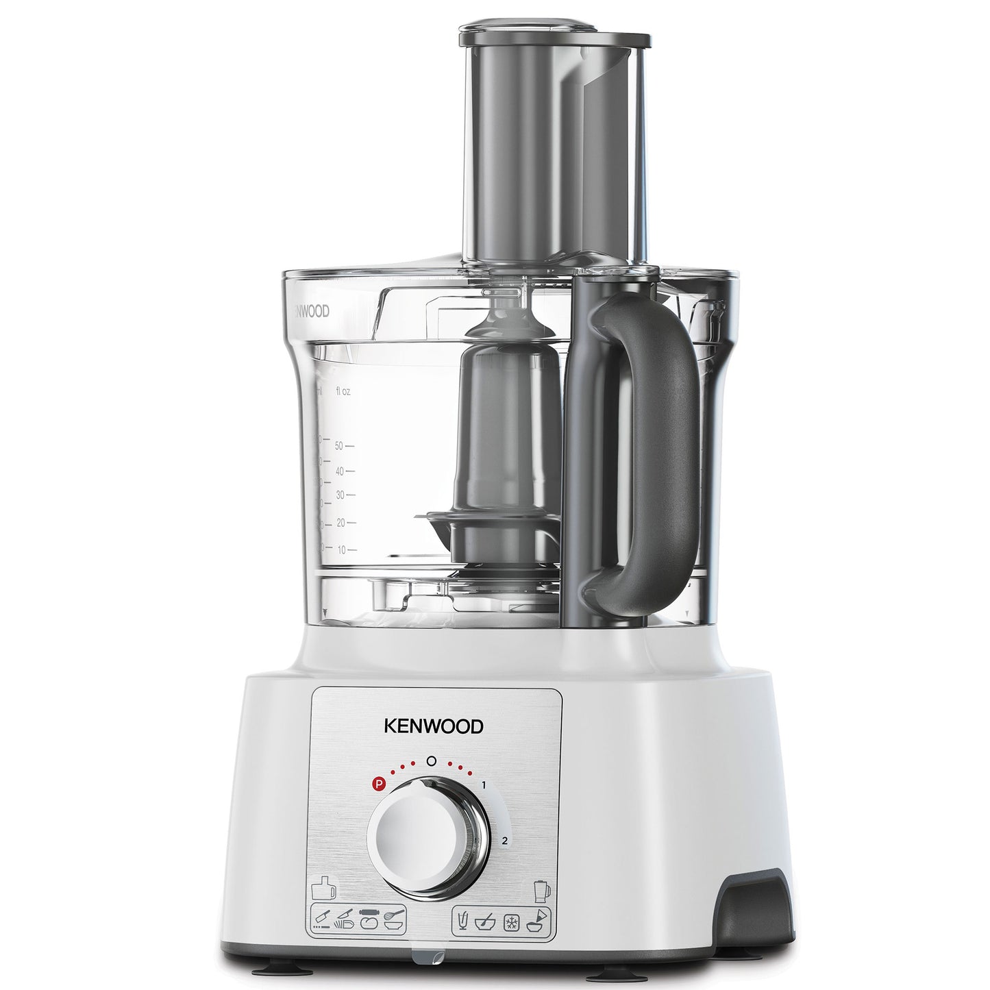 Kenwood Food Processor 1000W Multi-Functional With 3 Stainless Steel Disks, Blender, Grinder Mill, Juicer Extractror, Whisk, Dough Maker, CitrUS Juicer Fdp65.750Wh White