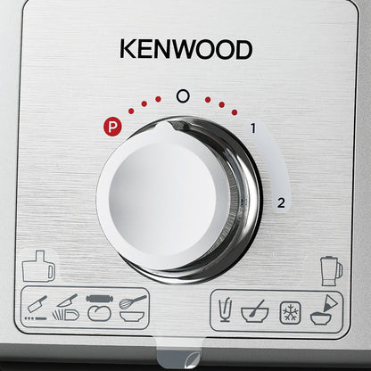 Kenwood Food Processor 1000W Multi-Functional With 3 Stainless Steel Disks, Blender, Grinder Mill, Juicer Extractor, Whisk, Dough Maker, Citrus Juicer, Express Serve/Salad Maker FDP65.880SI Silver