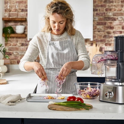 Kenwood Food Processor 1000W Multi-Functional With 3 Stainless Steel Disks, Blender, Grinder Mill, Juicer Extractor, Whisk, Dough Maker, Citrus Juicer, Express Serve/Salad Maker FDP65.880SI Silver