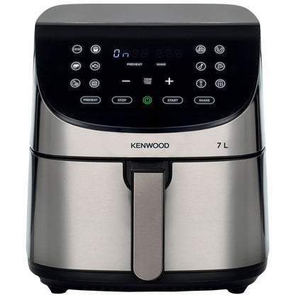 KENWOOD Digital Air Fryer XXXL 7L 2.8KG 1800W with Max Crisp Function, Recipe Book, Rapid Hot Air Circulation for Frying, Grilling, Broiling, Roasting, Baking and Toasting HFM80.000SS Silver/Black